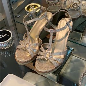 Gold Bandolino wedges